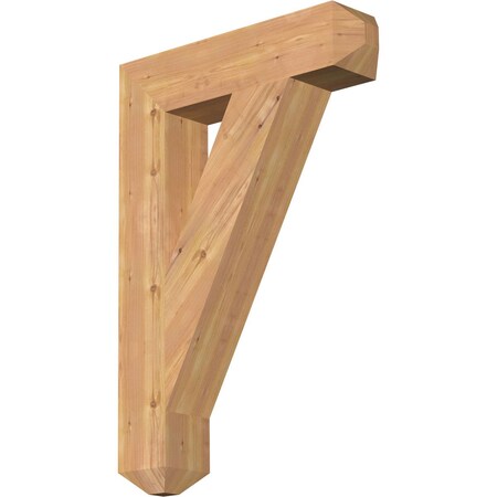 Ekena Millwork Traditional Craftsman Smooth Bracket, Western Red Cedar, 5 1/2"W x 26"D x 38"H BKT06X26X38TRA04SWR